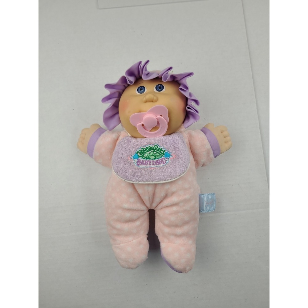Vintage‎ 1988 Cabbage Patch Kids Baby-Land Plush Doll Pink Soft Body Pacifier